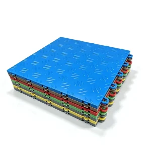 Interlocking Solid PP Floor Tiles, 33*33cm, Virgin Material, High Load-Bearing Detachable Plastic Flooring for Workshop