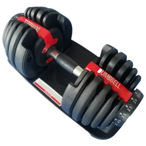 Iron Adjustable Dumbbells, 24 kg, Anti-Slip Handle