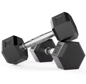 Iron Fitness Equipment Hex-Head Rubber Weights and Dumbbell Set