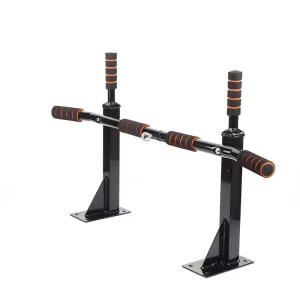 Iron Wall-Mounted Pull-Up Bar with Sandbag Hanging Rack, Single or Double Bars