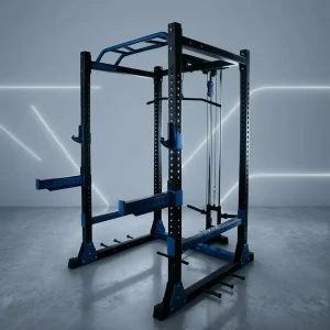 JR-4002 Heavy-Duty Commercial Smith Machine Multifunctional Power Rack Cage Stainless Steel Full-Body Strength Training Equipment