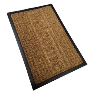 Jacquard Reversible Rubber Floor Mat Puzzle Pattern Outdoor Non-Slip Backing Washable
