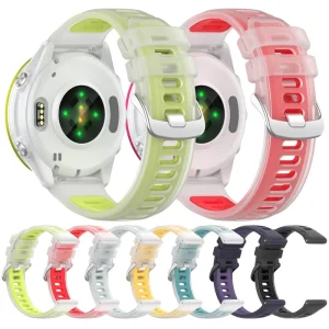 Jelly Style Transparent Silicone Watch Band 20 22 MM for Garmin Forerunner 570 for Outdoor Workout and Casual Daily Use