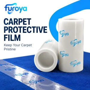 Jobsite Carpet Cover Stretch Film with Waterproof Barrier Durable PE Structure Transparent Machine Grade