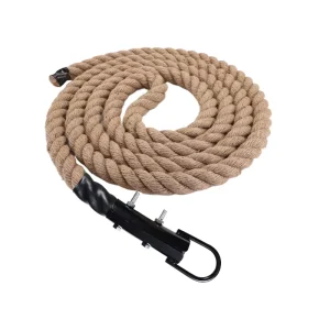 Jute Battle Rope with Hook for Gym Training and Climbing