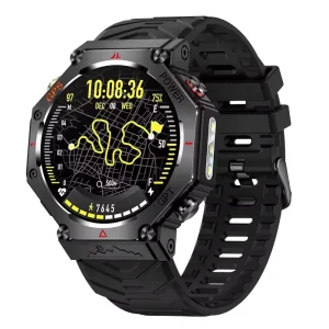 KC91 Outdoor Sport Smart Watch with Flashlight, 3ATM Waterproof, 1.39 Inch, Health Monitoring and GPS