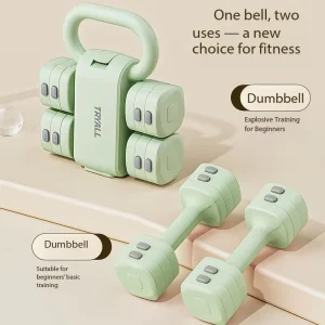 Kettlebell Dumbbell Combo Home Workouts Adjustable Weight 5kg Per Piece ABS Material Strength Training