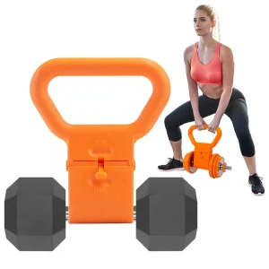 Kettlebell Dumbbell Grip Clamp, Single-Hole Dumbbell Handle Clip, Plastic Adapter