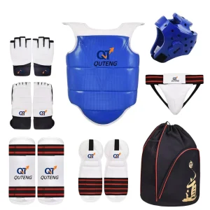 Kickboxing Chest Protector and Martial Arts Sparring Kit for Taekwondo, Muay Thai, and Sanda Training