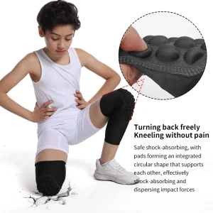 Kids’ Comfortable Padded Sports Knee Arm Guards Breathable Foldable Eco-Friendly Portable Sports Gear for Basketball Soccer