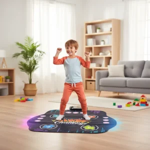 Kids Foldable Electronic Dance Mat with LED Lights and Music