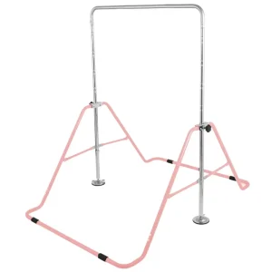 Kids Folding Gymnastics Horizontal Bar with Adjustable Height for Home Training