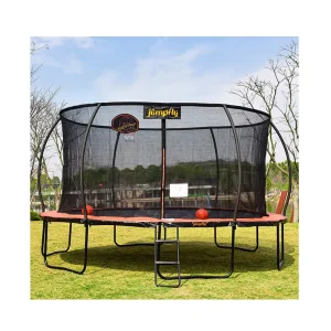 Kids Indoor and Outdoor Trampoline with Basketball Hoop