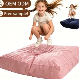 Kids Sensory Foam Crash Bed with Washable Velvet Cover