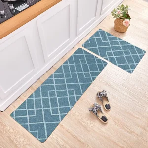 Kitchen Bathroom Entrance Door Cushioned Non-Slip Water-Absorbing Oil-Resistant Crystal Velvet Floor Mat