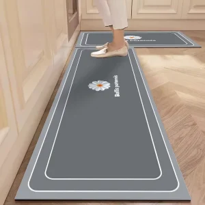 Kitchen Mat Long Area Rug Crystal Velvet Absorbent Bedroom Doormat