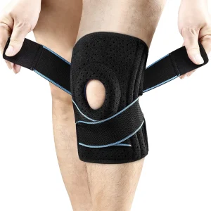 Knee Brace with Springs and Silicone Pad, Pressurized Fitness Support