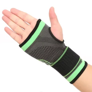 Knitted Compression Wrist Wrap Adjustable Elastic Palm Wrist Support Brace for Weightlifting