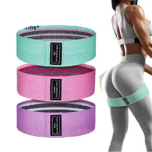 Knitted Glute Circle Resistance Bands with 3 Tension Levels for Seniors and Adults