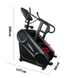 L09 Commercial Electric Stair Climber Stepper Vertical Climber with Connected Screen, 160 kg Capacity, Steel Construction