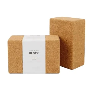 LADYGLOW Low MOQ Eco friendly Recycled Organic Cork Yoga Brick Wooden Yoga Block for Fitness