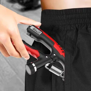 LCD Counter 5-60Kg Adjustable Resistance Forearm Trainer Gym Home Fitness Equipment Digital Hand Grip Strengthener Black