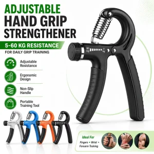 LD-WLQ Adjustable-Resistance Portable Finger Grip Strengthener with Anti-Slip Grip, TPR+ABS+Steel, 5-60 kg