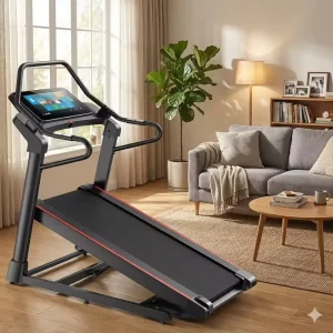 LED Screen Treadmill Auto Incline Range From 5% to 40% with Dual Handrail HRC Tablet Cup Holder Brushless Motor for Home Gym
