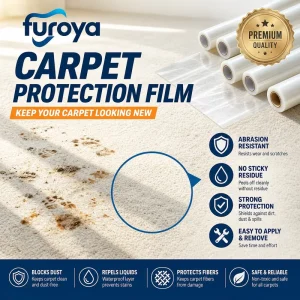 LLDPE Soft Greaseproof Plain Surface Protective Film Roll for Temporary Floor Protection Machine Grade