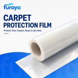 LLDPE Soft High Gloss Carpet Surface Protection Film 300m Roll for Dirt, Paint, and Moisture Protection
