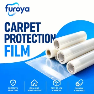LLDPE Soft High Gloss Plain Carpet Protection Film with Logo for New Flooring
