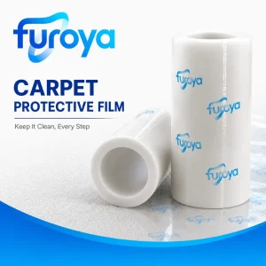 LLDPE Soft Plain Protective Film Roll 60cm Width Machine Grade for Carpet Protection During Interior Painting Applications