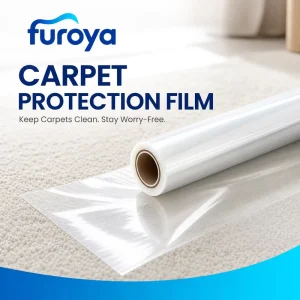 LLDPE Soft Plain Protective Film Roll for Carpet Protection During Furniture Installation 60cm Width