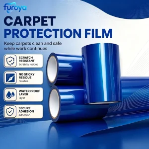 LLDPE Soft Protective Film Roll for Carpet Flooring with Glossy Surface and High Tensile Strength