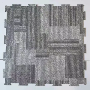 LVT Vinyl Flooring, Indoor Click Carpet Pattern, Glue Free