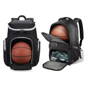 Large Capacity Custom Logo Outdoor Soccer and Basketball Bag with Shoe and Ball Compartment
