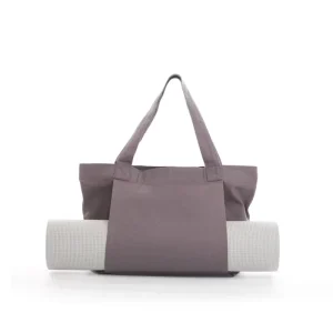 Large Capacity Washable Cotton Canvas Pilates Shoulder Tote with Snap Closure