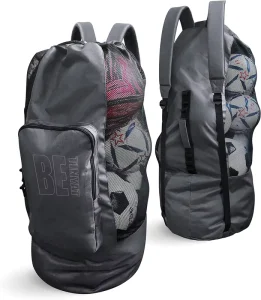 Large Mesh Drawstring Football and Volleyball Ball Storage Bag for Training Equipment and Accessories
