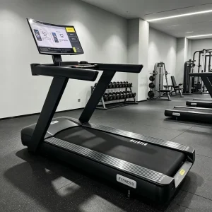 Large Screen Treadmill Commercial Smart Running Machine Curved Display Console Gym Cardio Fitness Workout Equipment