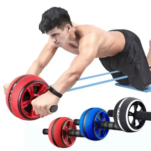 Large Single Wheel Ab Roller Non-Slip Wide Abdominal Exercise Wheel With Thickened Steel Shaft