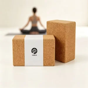 Large Size High Density Cork Yoga Block Extra Thick Natural Support Brick Deep Stretching Yoga Pilates Training Customizable