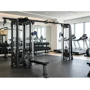Large Stainless Steel Multifunction 5-Station Commercial Gym Trainer