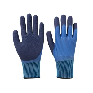 Latex-Coated Dipped Protective Work Gloves with Custom Color and Size