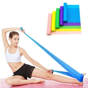 Latex Flat Resistance Bands, 5-10LBS, Pilates, Yoga, Ballet, Gym Fitness