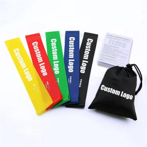 Latex Mini Loop Resistance Band Set for Gym Stretching and Exercise