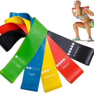 Latex Mini Non-Slip Exercise Loop Resistance Band Set for Yoga Training