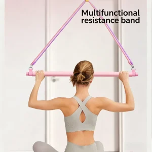 Latex Resistance Band with Door Anchor for Shoulder, Back, and Leg Training
