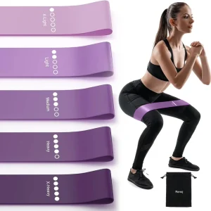 Latex Resistance Bands Set Non-Toxic Fitness Exercise Bands for Home Gym and Yoga Training