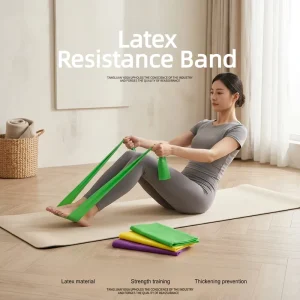 Latex Resistance Bands for Fitness Yoga Pilates Physical Therapy Stretch Training Portable Elastic Pull Straps