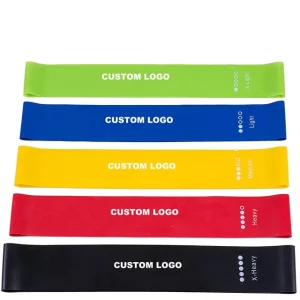 Latex Resistance Exercise Loop Set 5pcs Custom Logo Elastic Fitness Loop Bands Unisex Gym Workout Training Bands